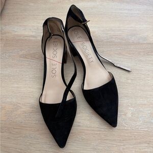 Sole Society Black Suede Heels